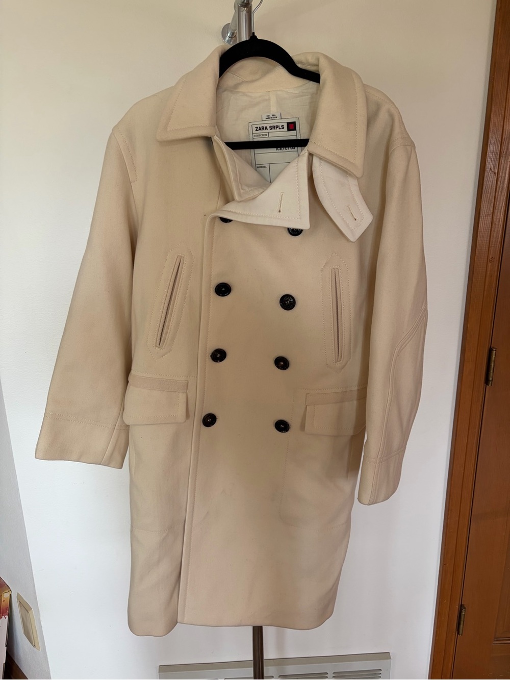 Zara Cream Trench Coat - Picture 2 of 13